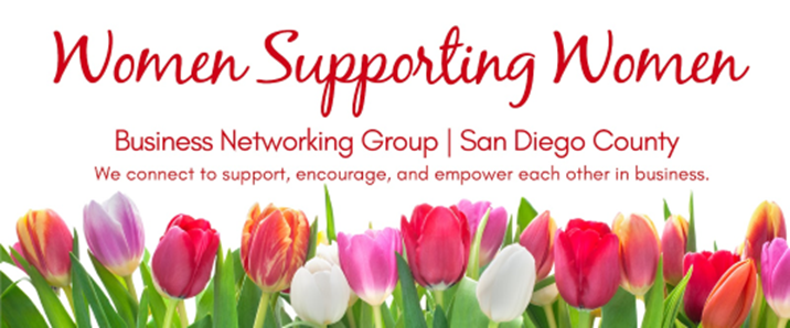 A banner for the women supporting women business networking group in san diego county