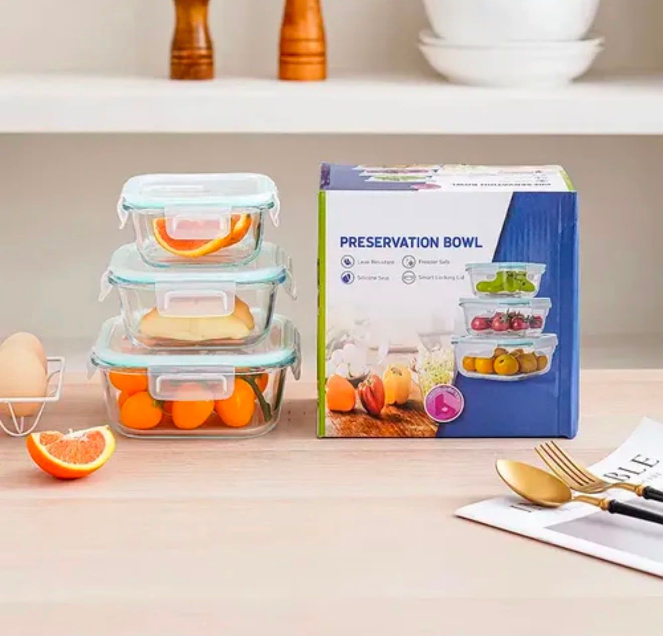 Set Tupper x3 Vidrio