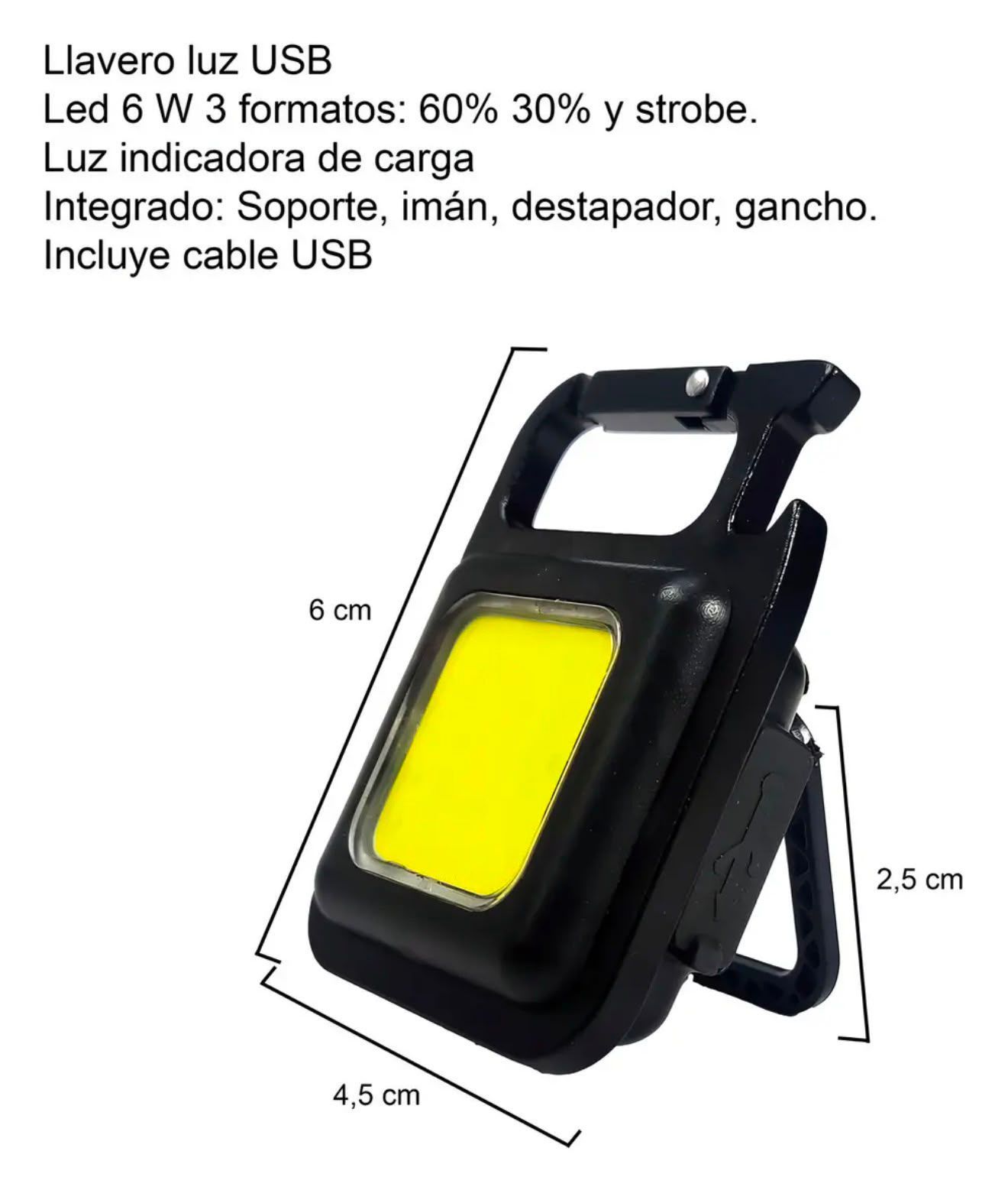 Mini Linterna Recargable Llavero