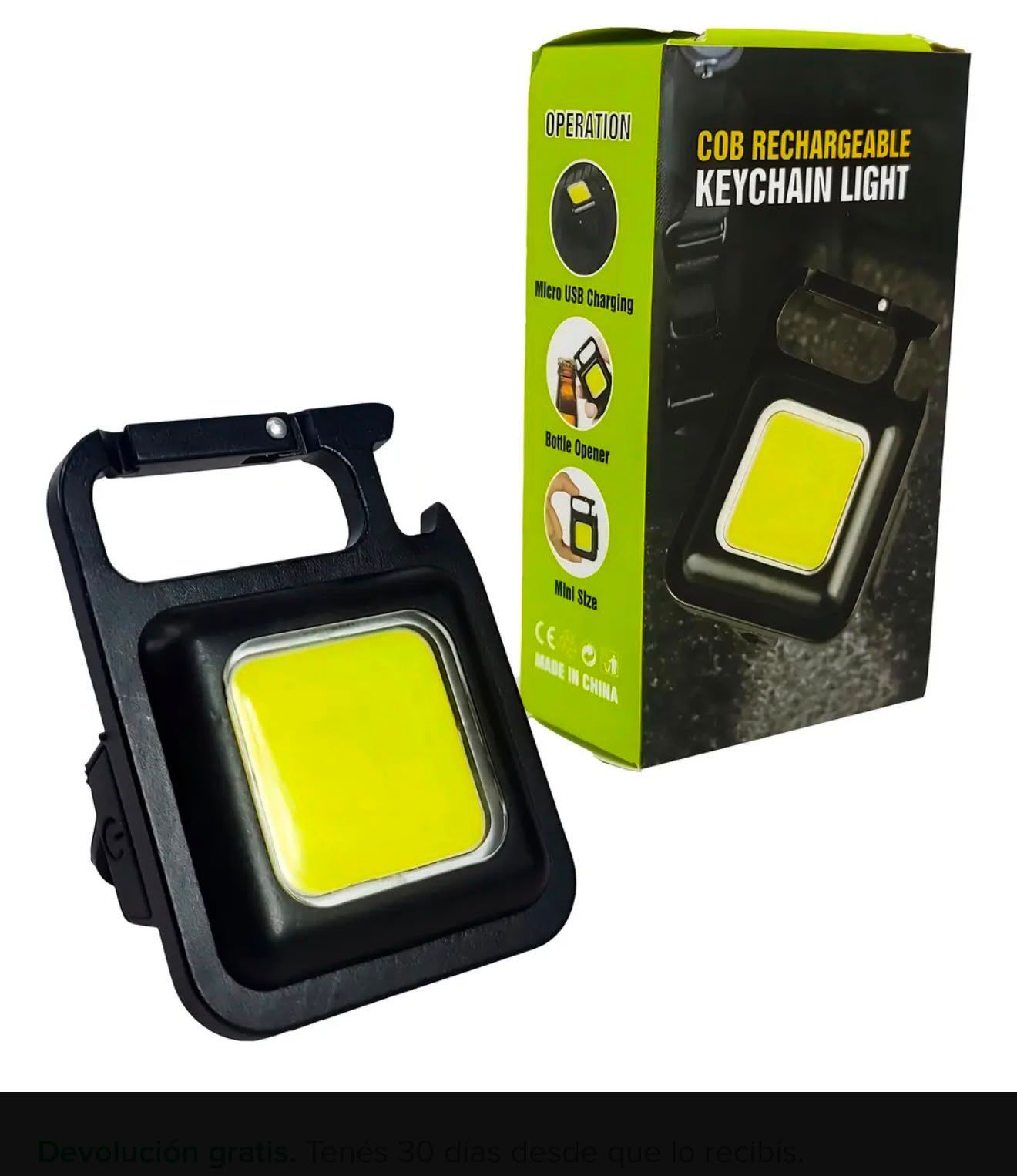 Mini Linterna Recargable Llavero