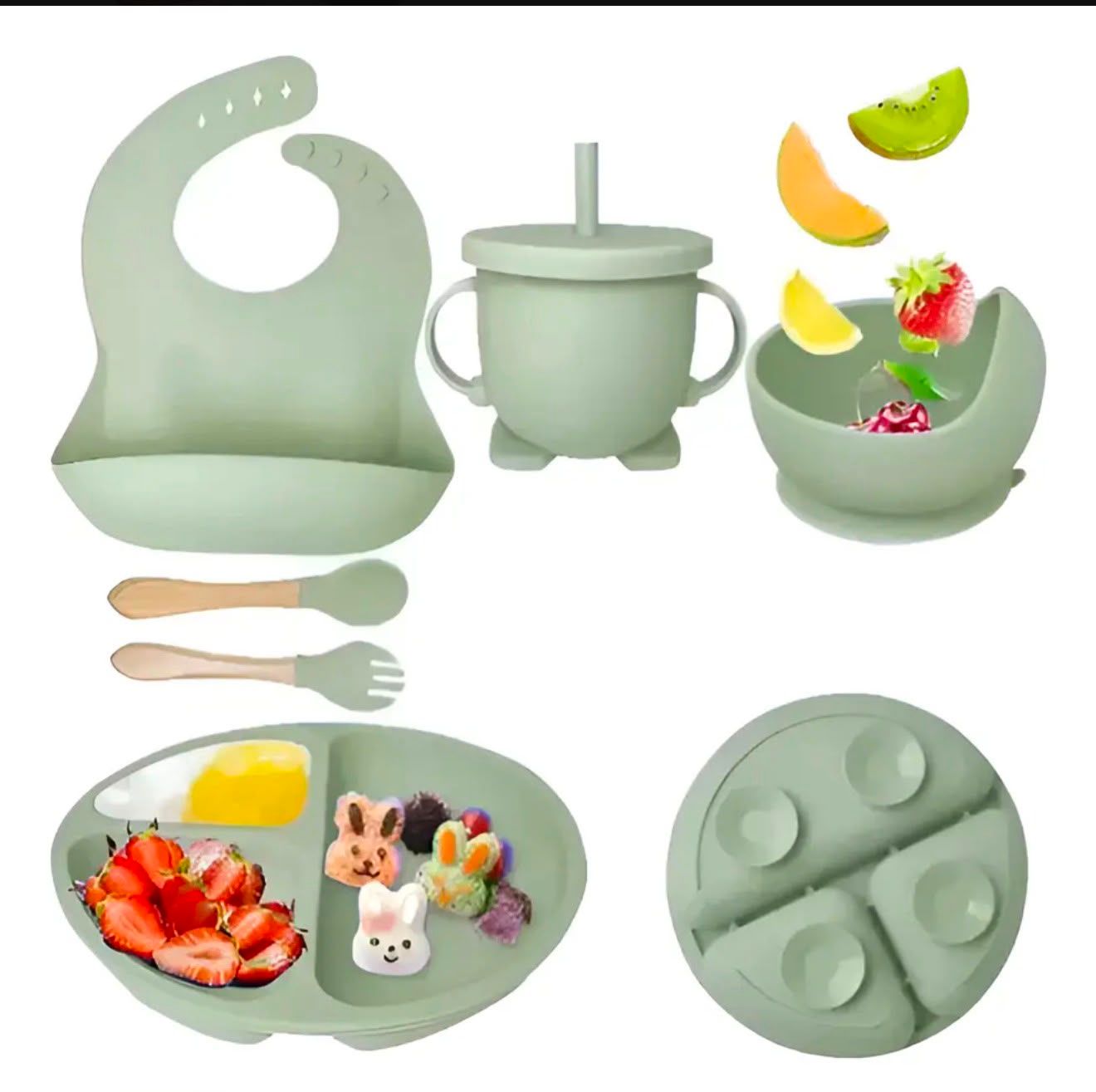 Set de Alimentación para Bebé de Silicona