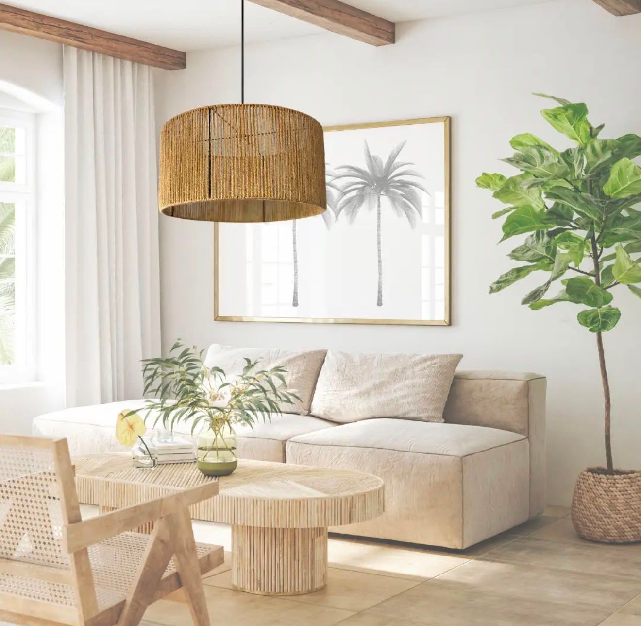 Lámpara Circular 40 × 20 cm (Consultar disponibilidad Kraft / Yute)