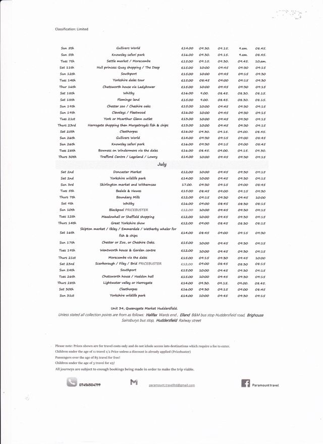 coach trips from huddersfield