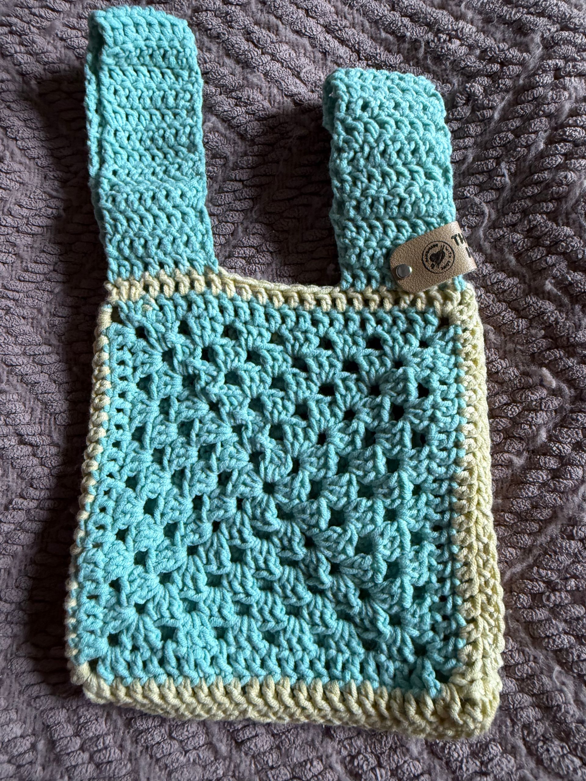 WRIST BAG TEAL AND YELLOW