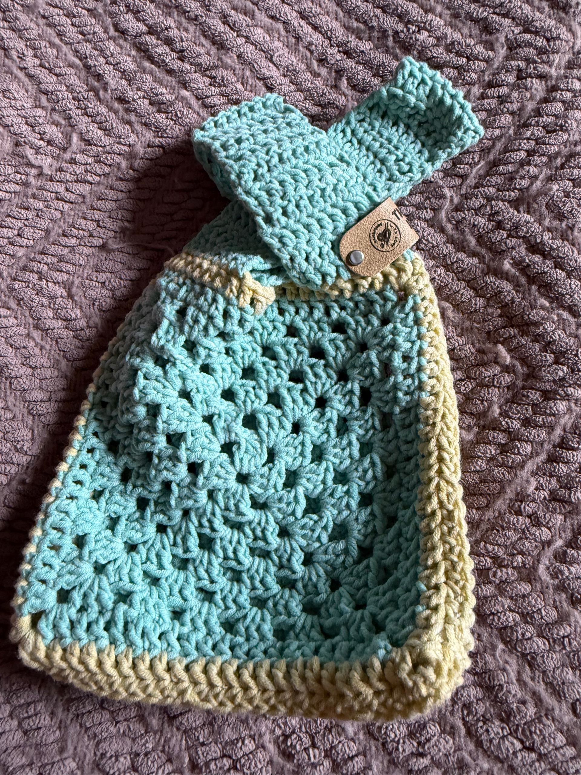 WRIST BAG TEAL AND YELLOW