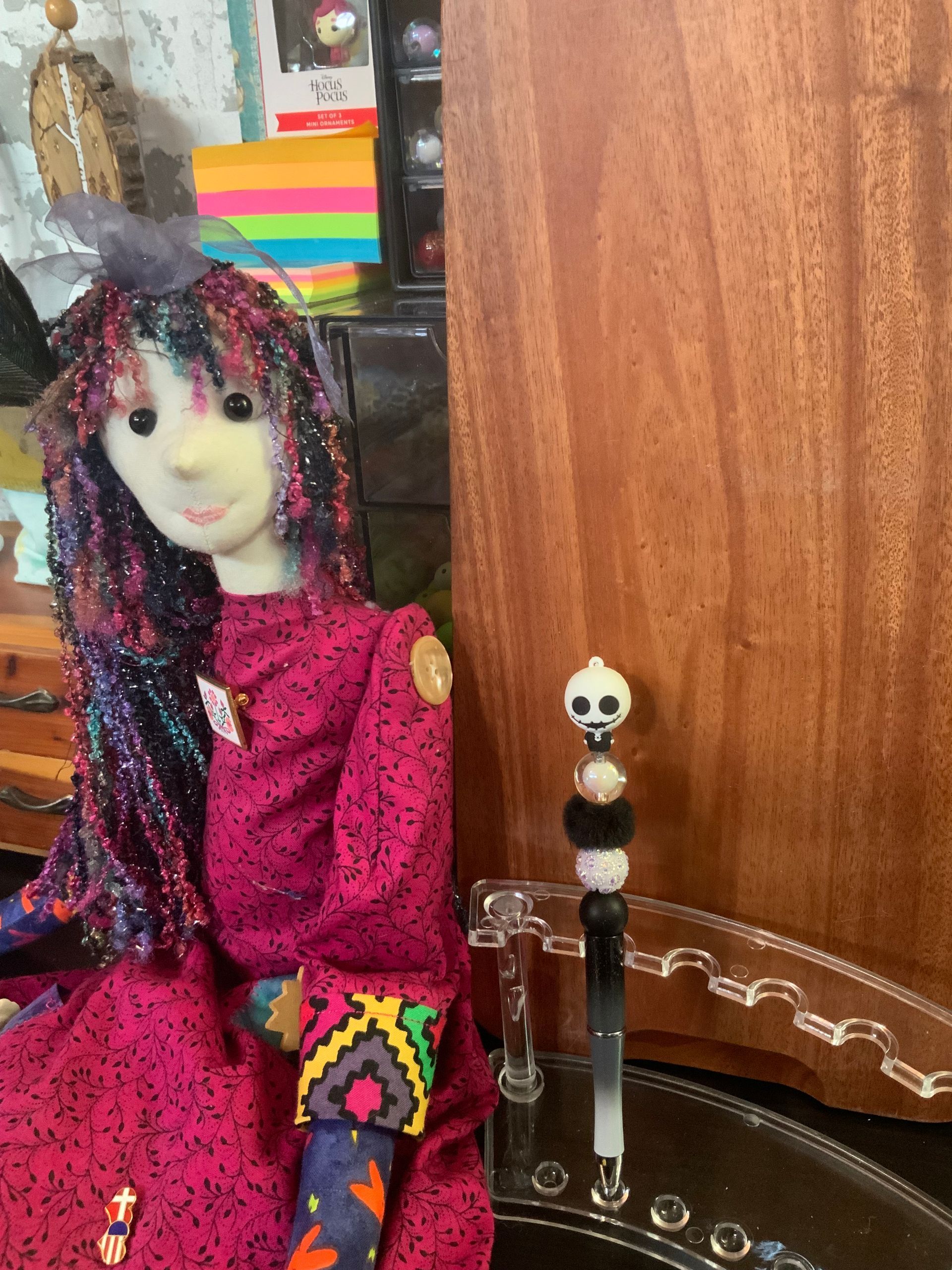 JACK ON BLACK/WHITE BEADED PEN