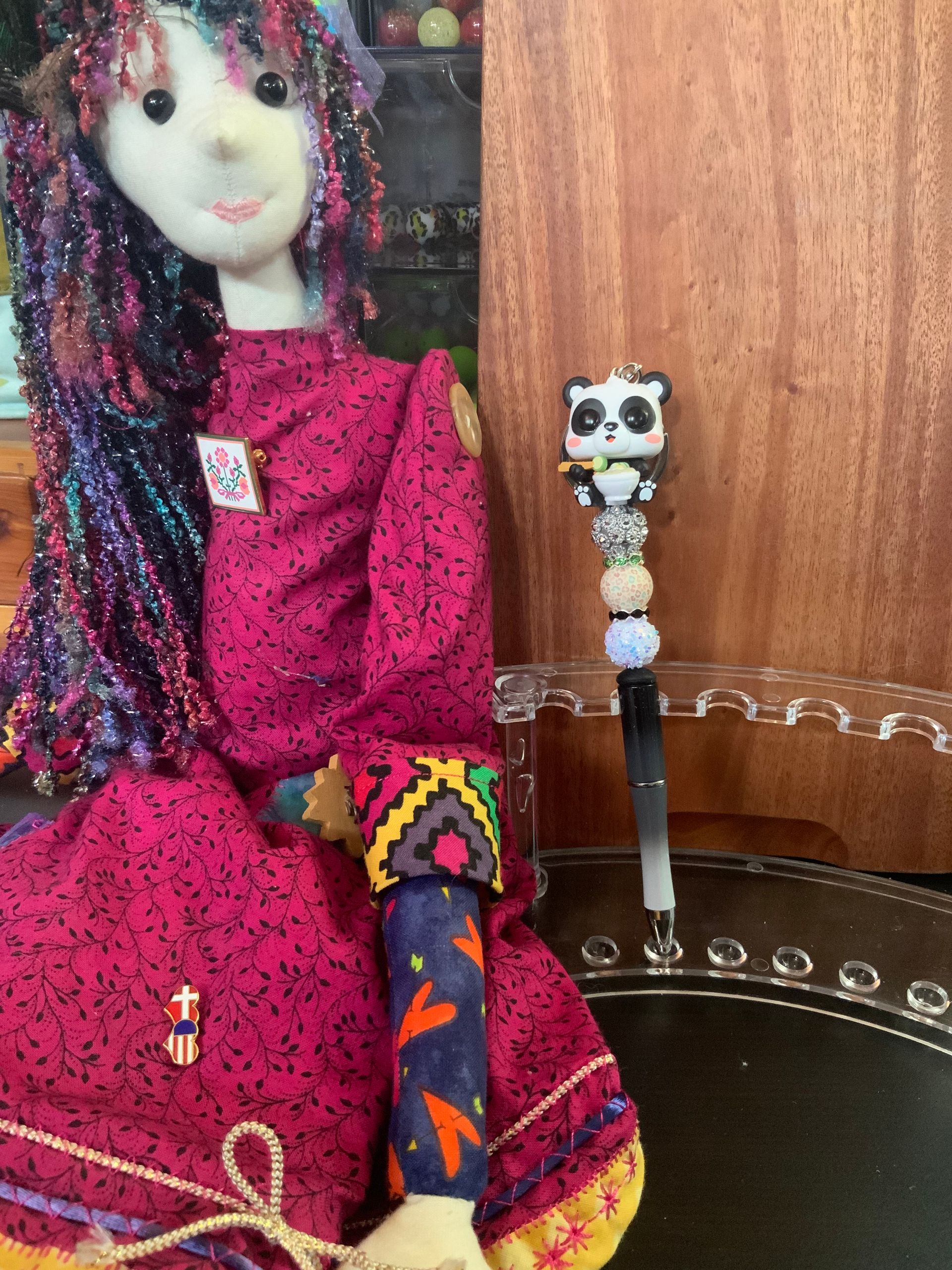 PANDA W/RAMEN BEADED PEN