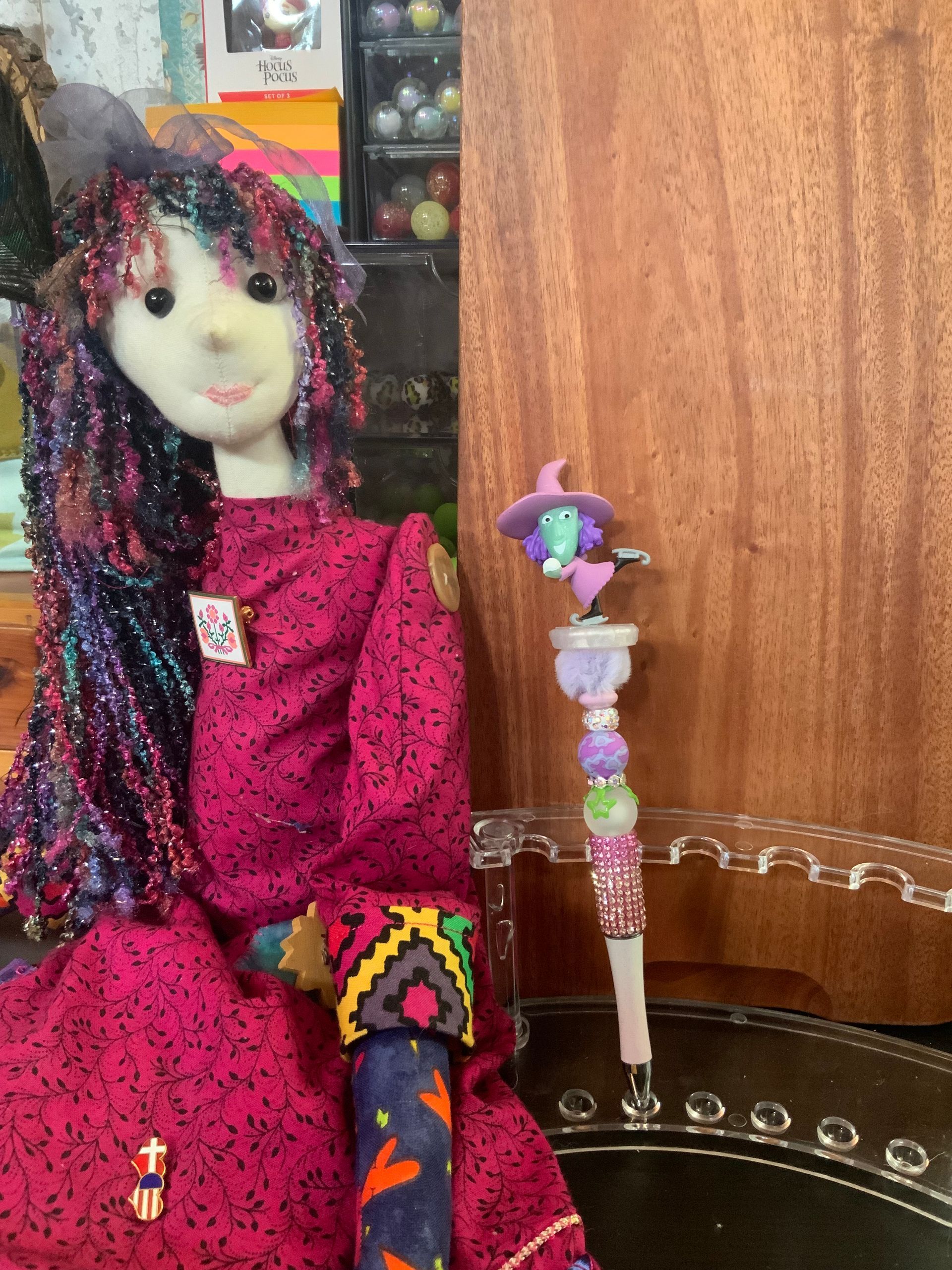 SKATING WITCH BEADED PEN