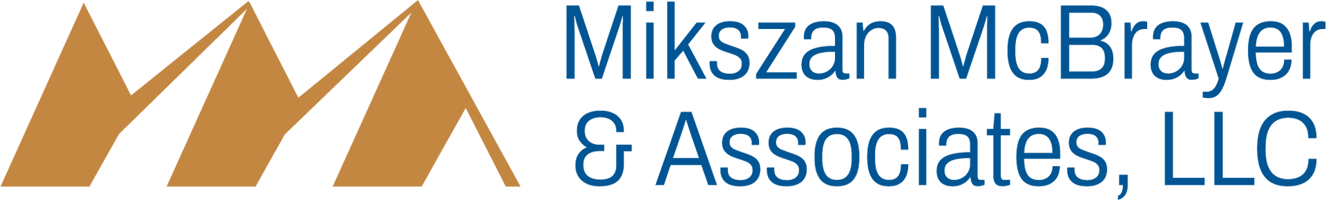 Mikszan mcbrayer & associates llc logo on a white background