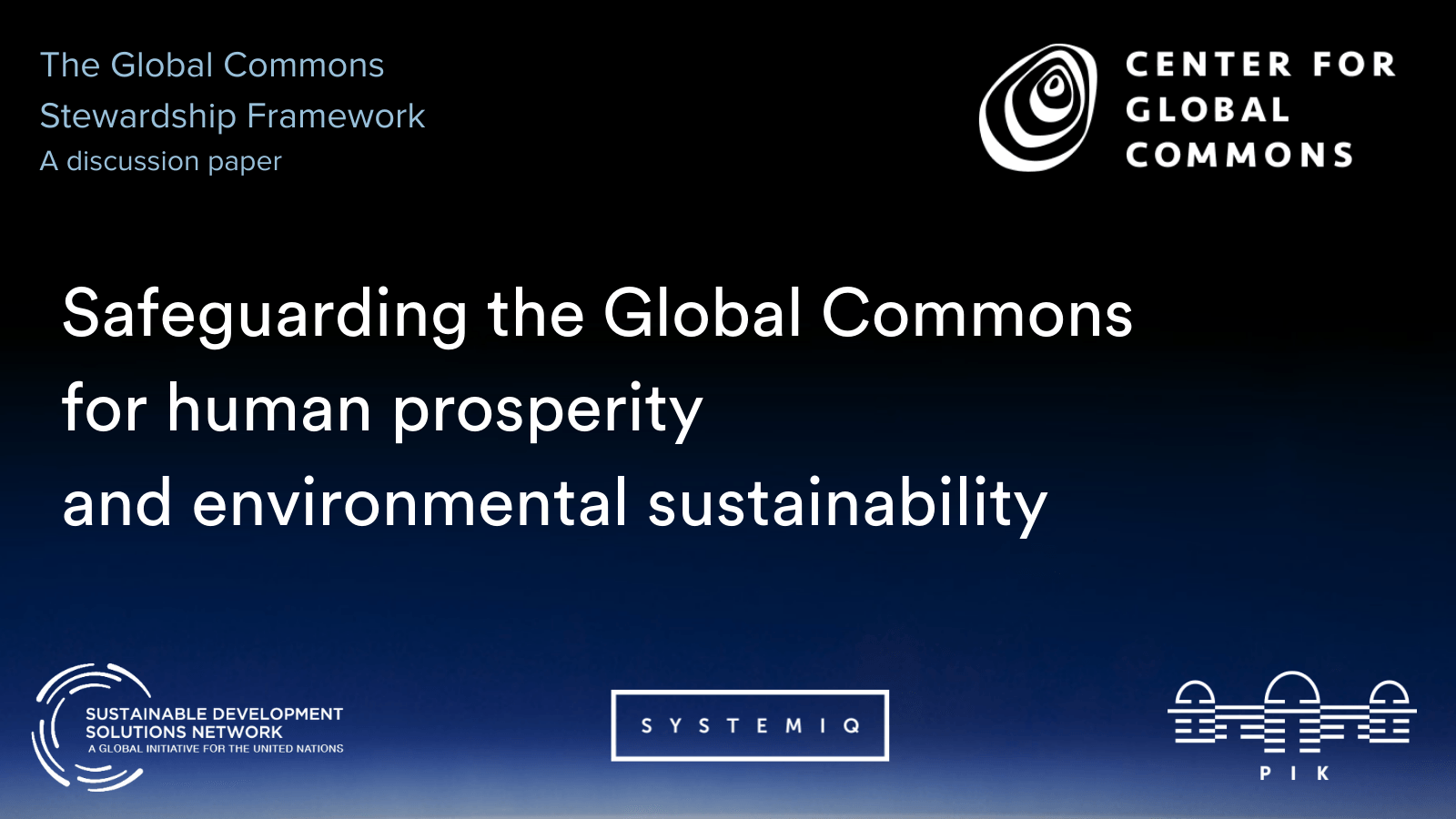 University of Tokyo's Center for Global Commons releases Global Commons  Stewardship Framework to establish vision and pathways to sustainability