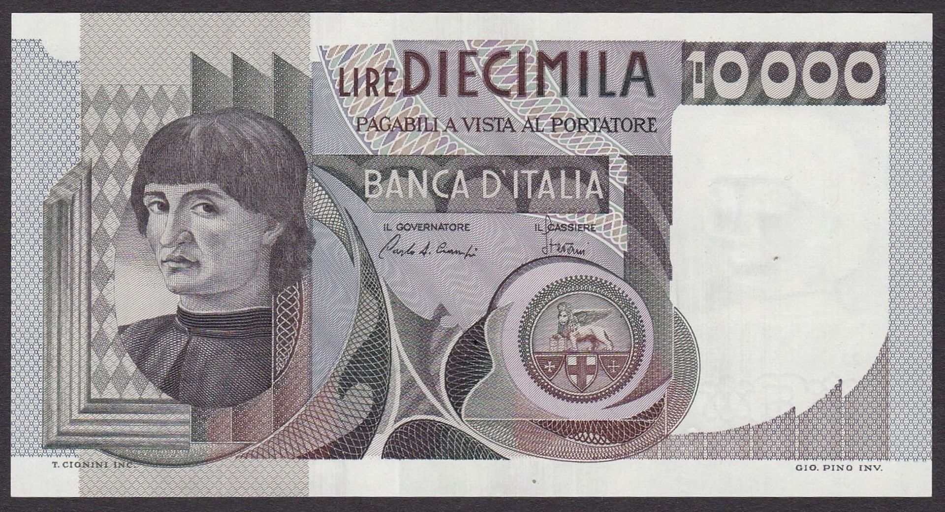 £ 10.000 tipo Del Castagno (1977-1988)