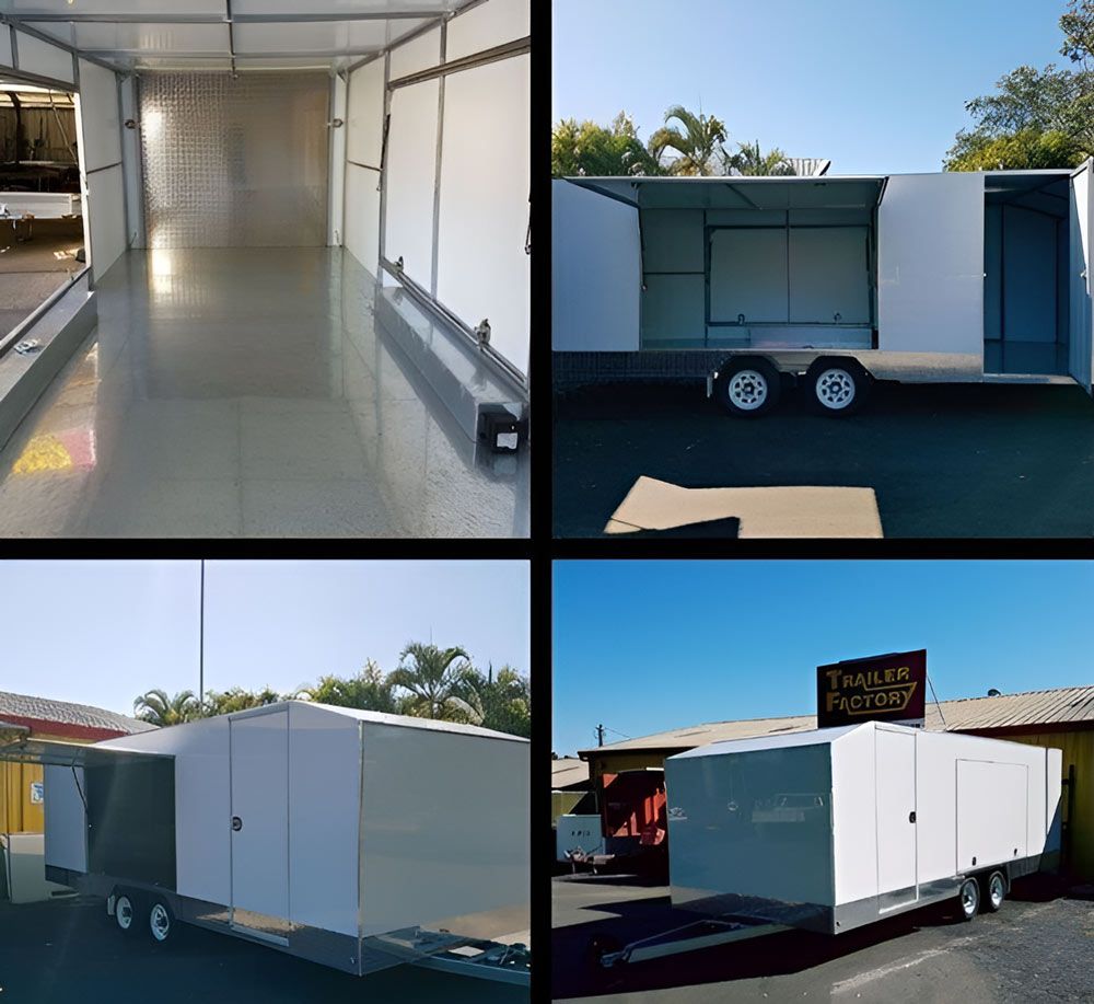 Outside And Inside View On The Big White Trailer — Hastings Trailer Centre in Port Macquarie, NSW