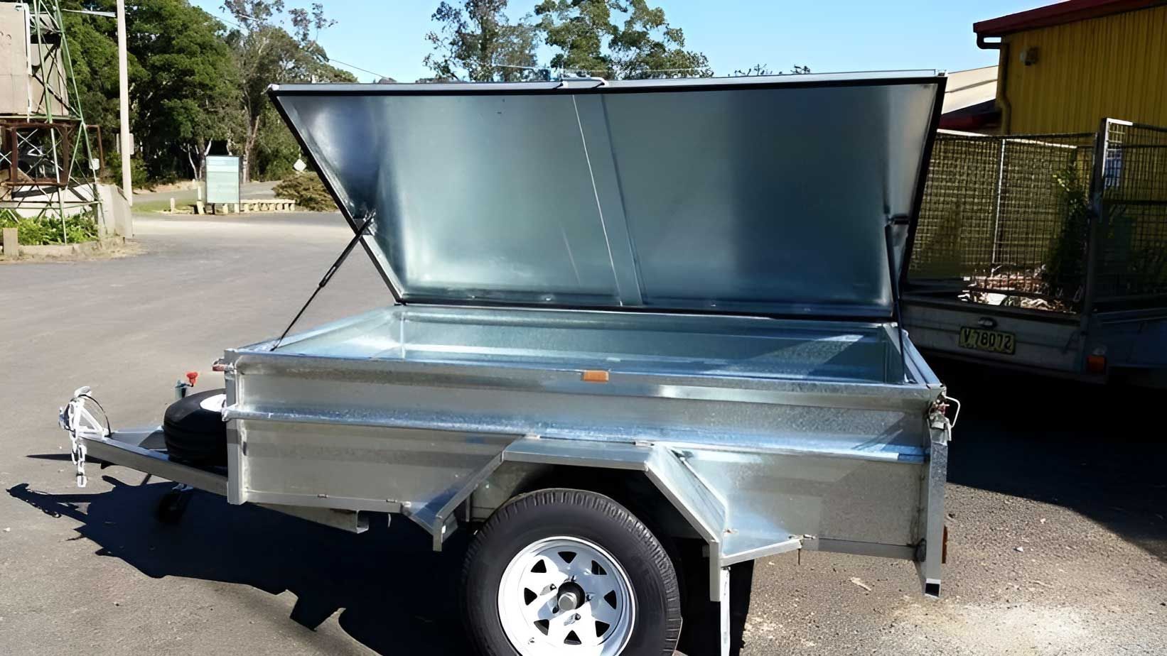 A Trailer With The Lid Open — Hastings Trailer Centre in Port Macquarie, NSW