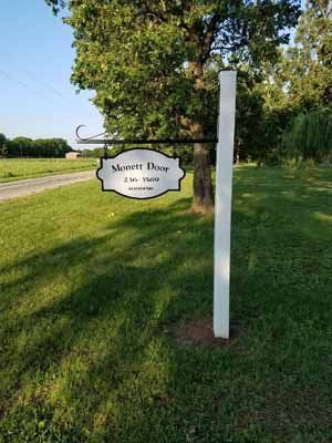 Monett Door Post Sign — Monett, MI — Monett Door