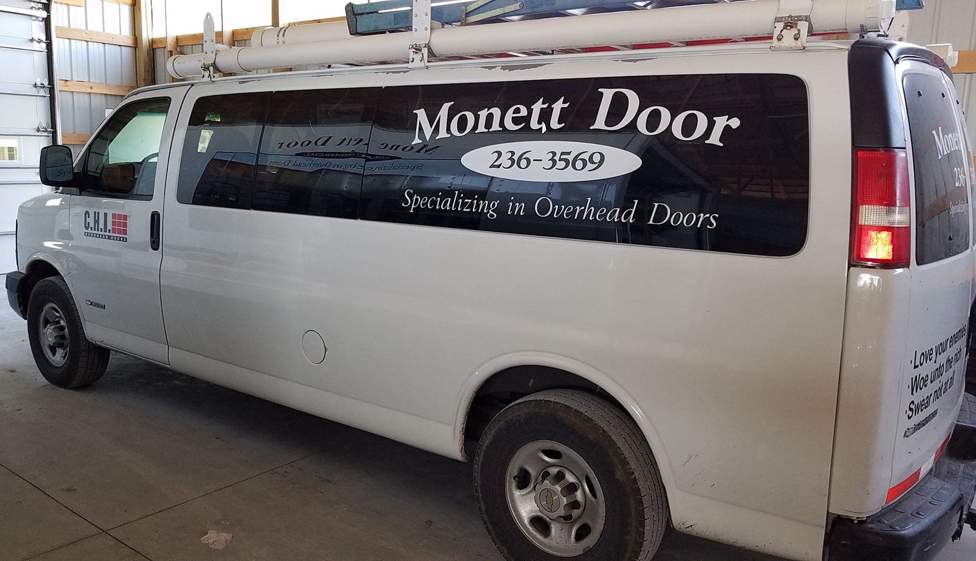 Monett Door Service Vehicle — Monett, MI — Monett Door