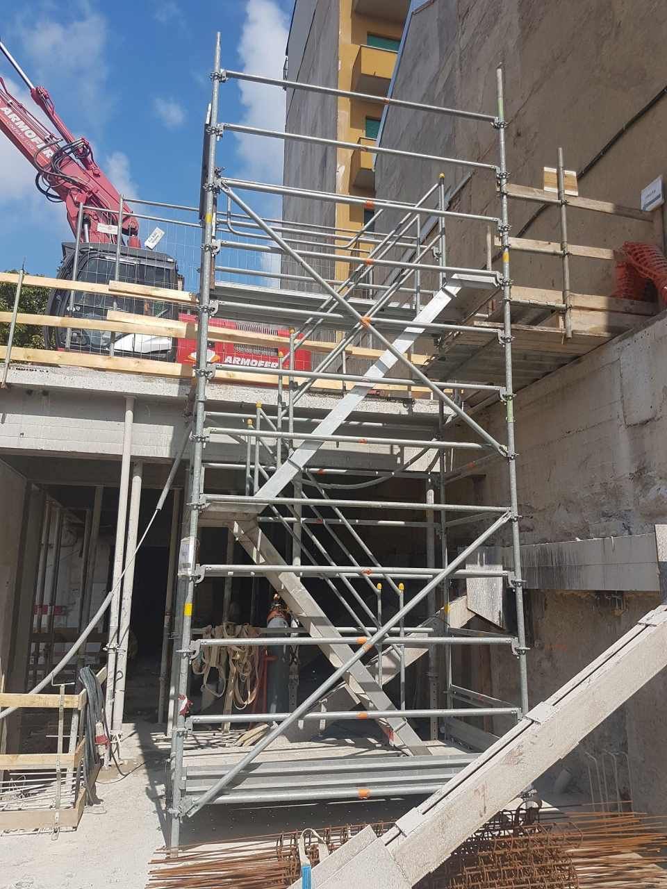 ponteggio di un cantiere edile