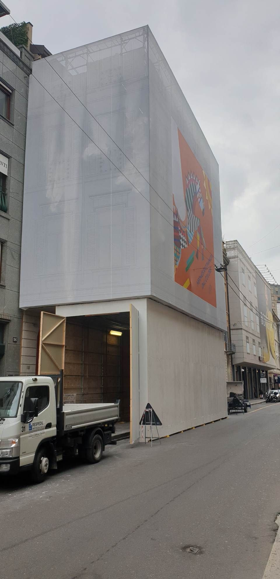 copertura in PVC per ponteggi