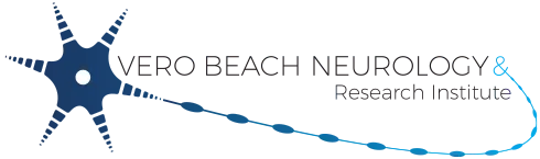 A logo for vero beach neurology and research institute