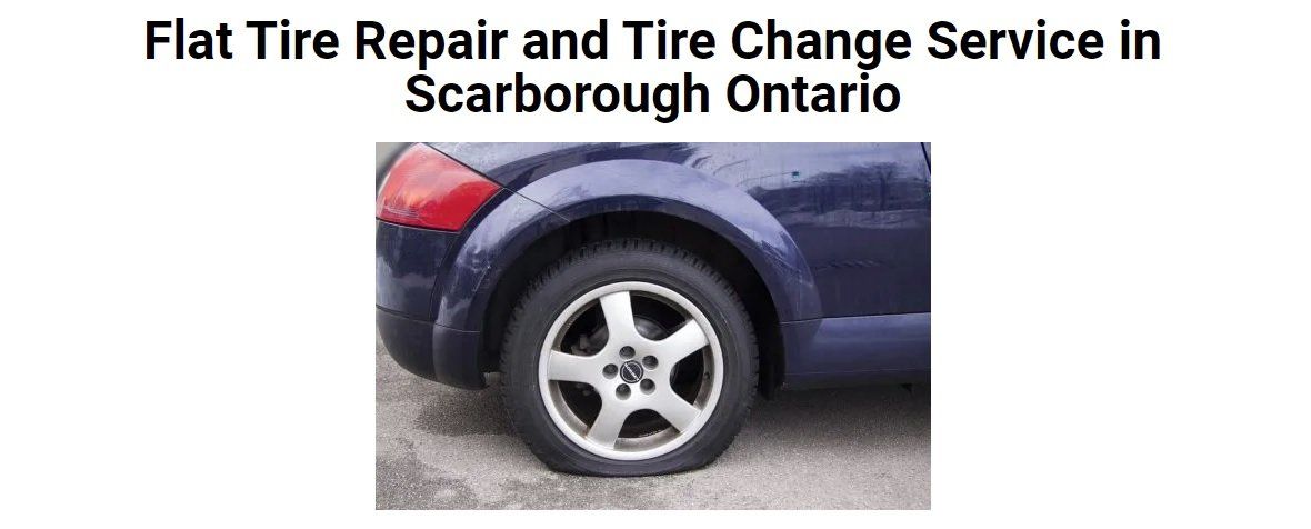 Scarborough flat tire repair banner