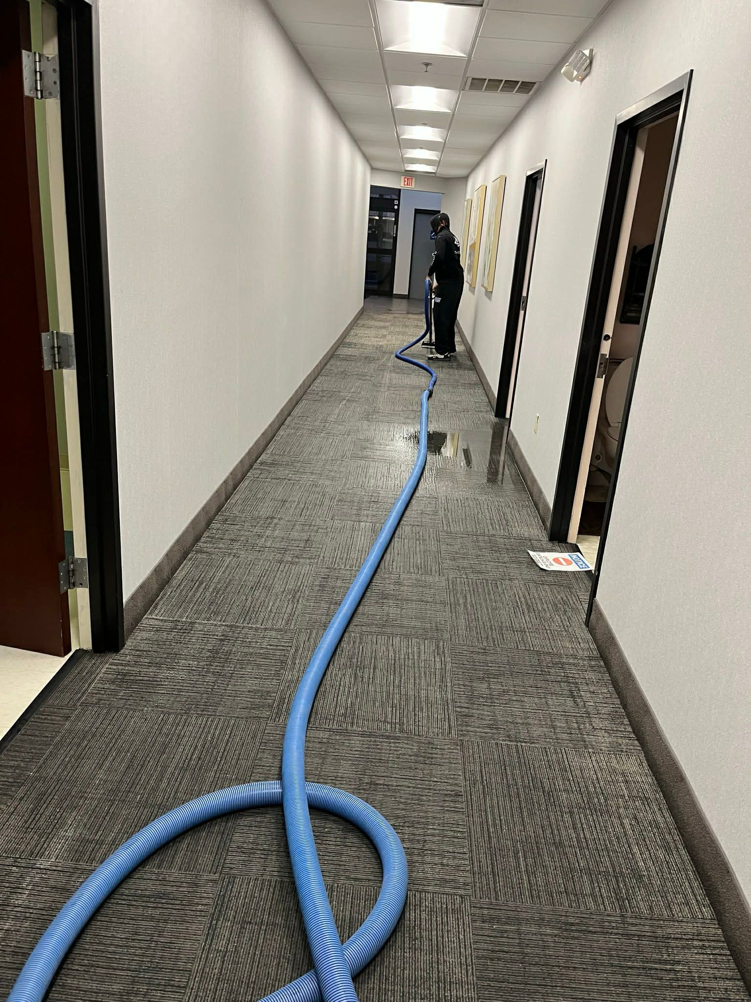 White van with the Southside Restoration & Carpet Care logo, contact info, and slogan.