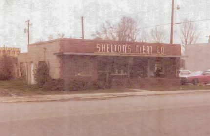 Shelton's Meat Co. building in 1950