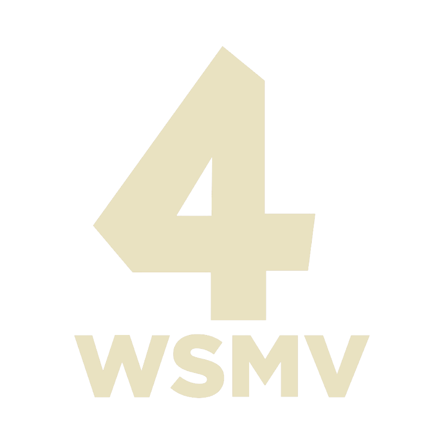 A white logo with the number four and the word wsmv on a white background.