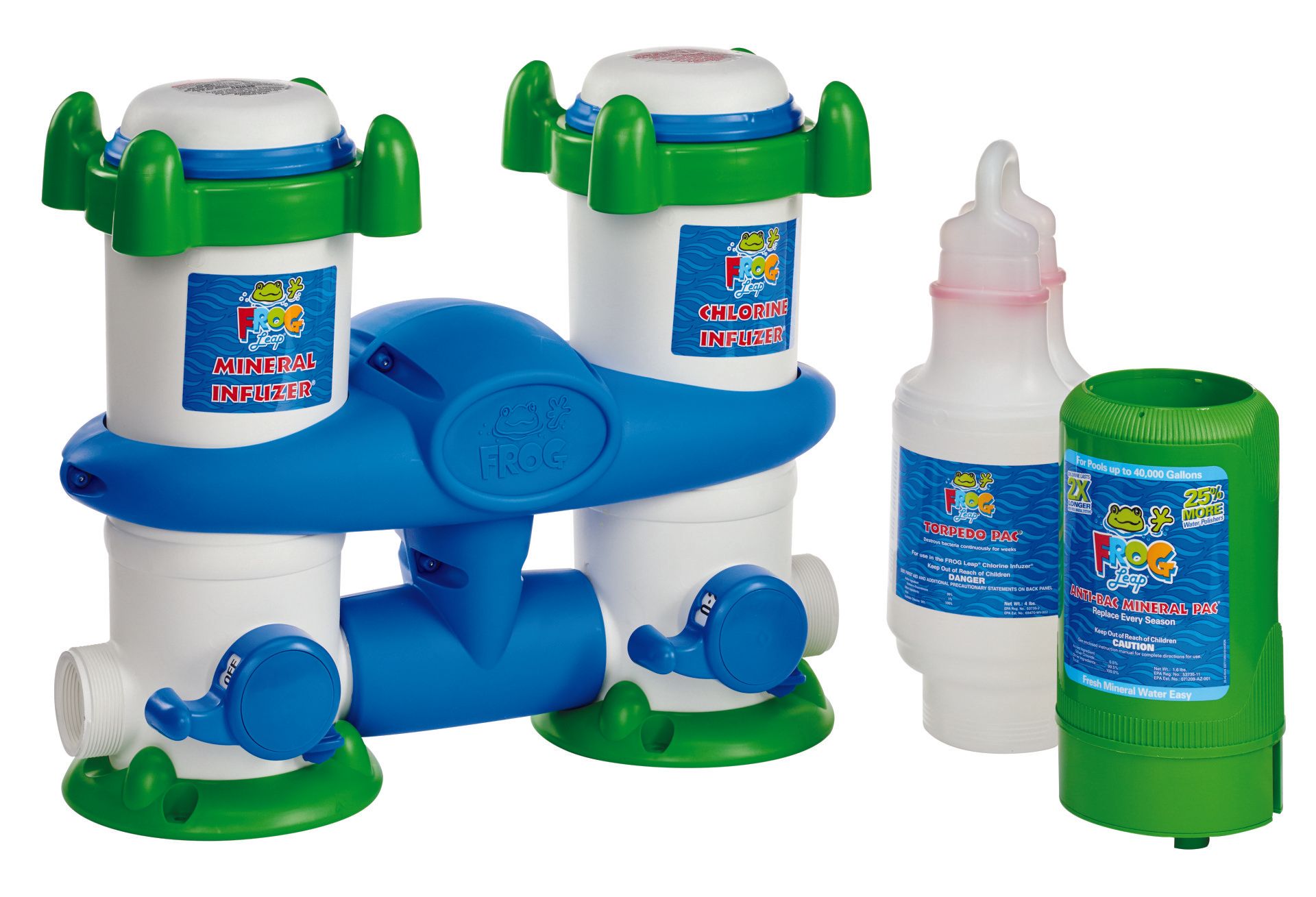 A blue and white item with a label that says ' clorox ' on it