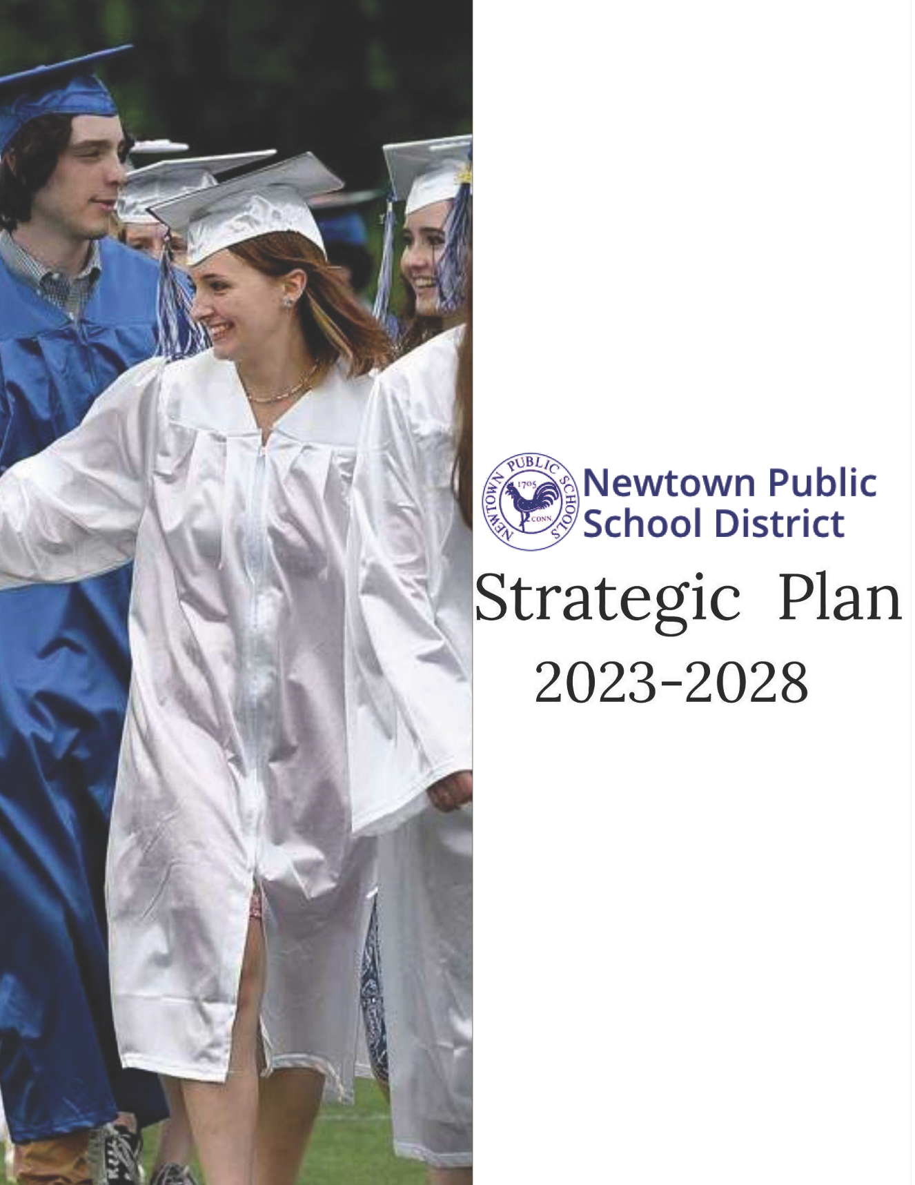 The cover of the newtown public school district strategic plan for 2023-2028