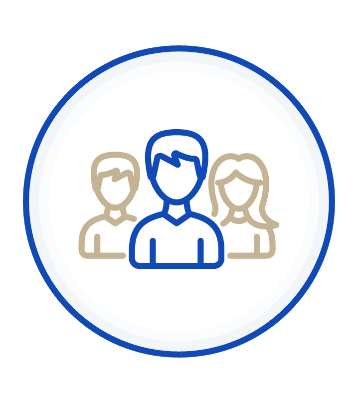 A group of people are standing next to each other in a circle.