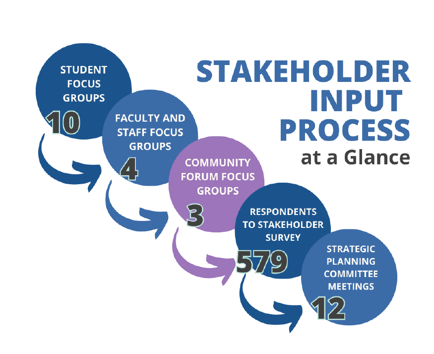 A diagram showing the stakeholder input process at a glance