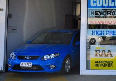 Ford parked in car radiators shop in Gilles Plains