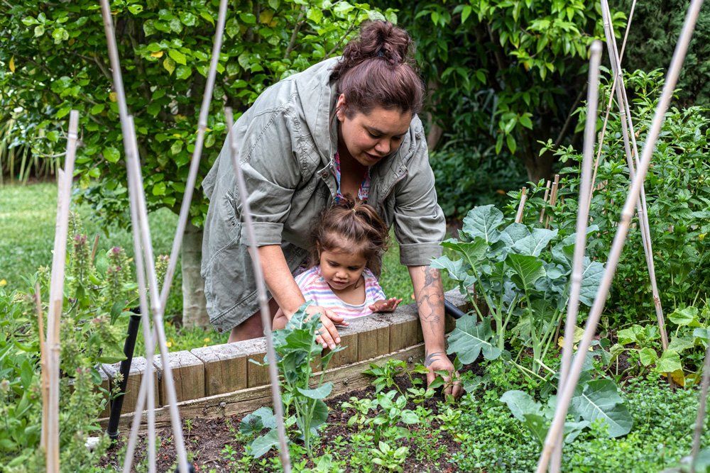 Mother and Daughter at Garden — Geelong, VIC — Geelong Farm Supplies