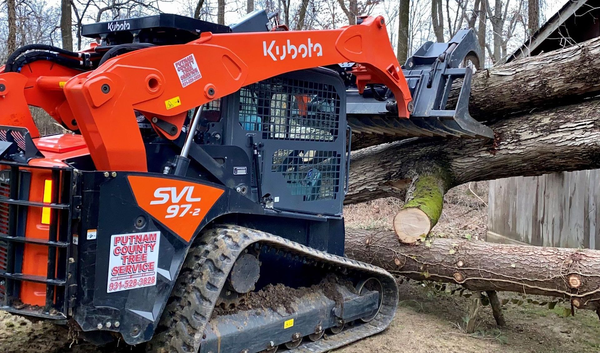 Tractor Doing Forest Clearing With A Crusher — Cookeville, TN — Putnam County Tree Service