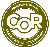 The logo for the workplace safety certificate of recognition