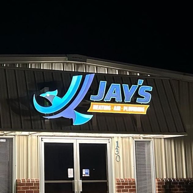 Lit channel letters for HVAC company