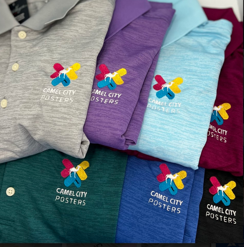 Embroidered polos for printing company in a wide variety of colors