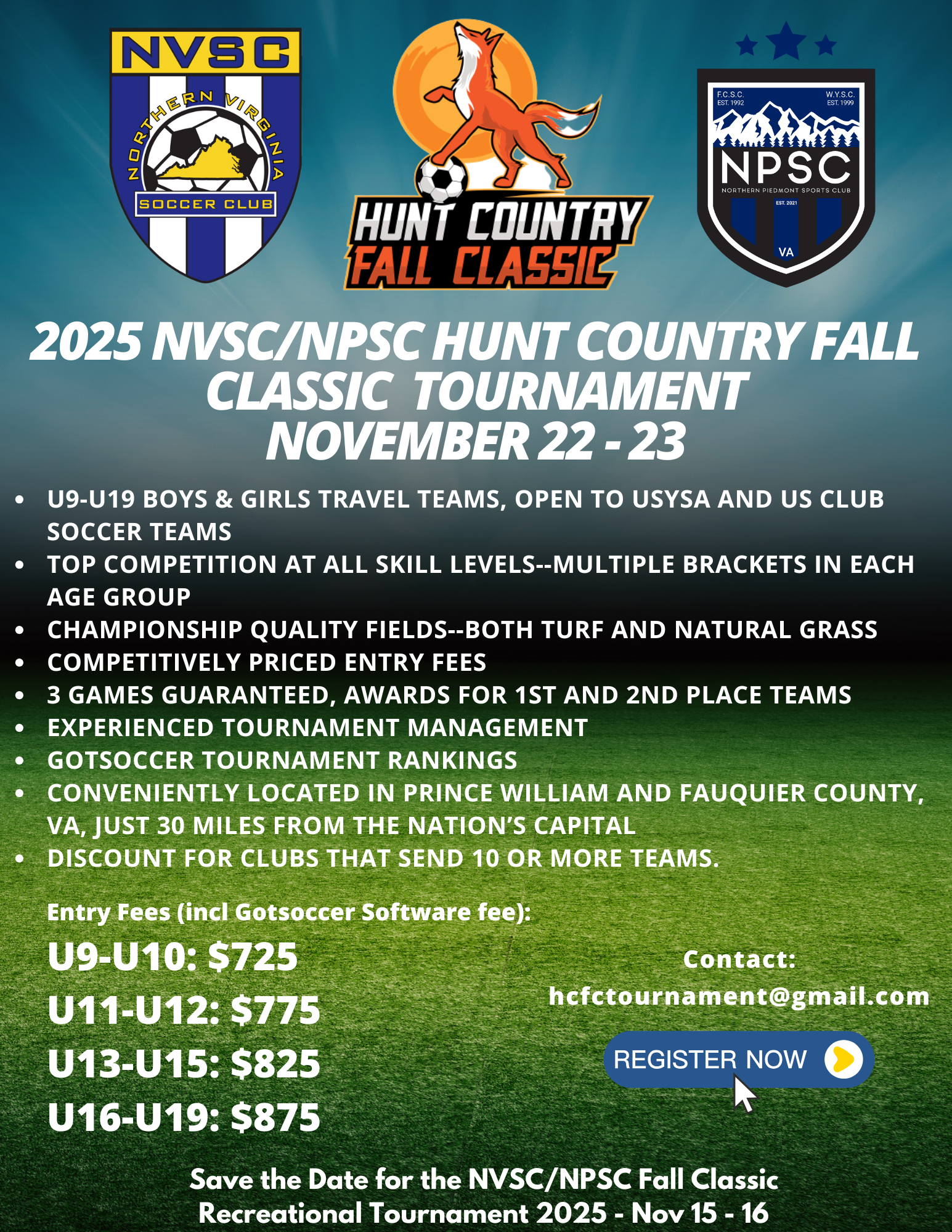 Northern Piedmont Sports Club sideline cheer information