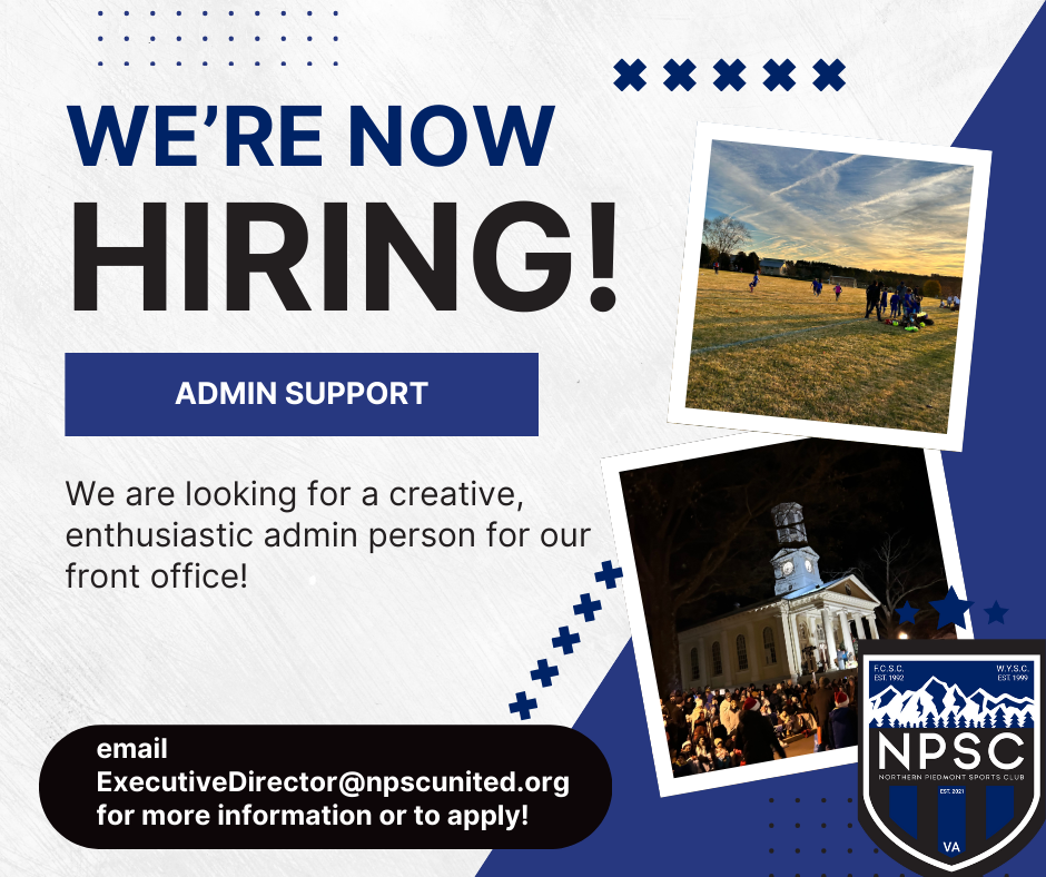 Northern Piedmont Sports Club graphic for paid positions