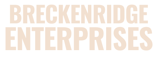 A logo for breckenridge enterprises is shown on a white background.