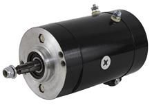 A close up of a black motor on a white background.