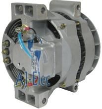 A close up of a compressor on a white background.