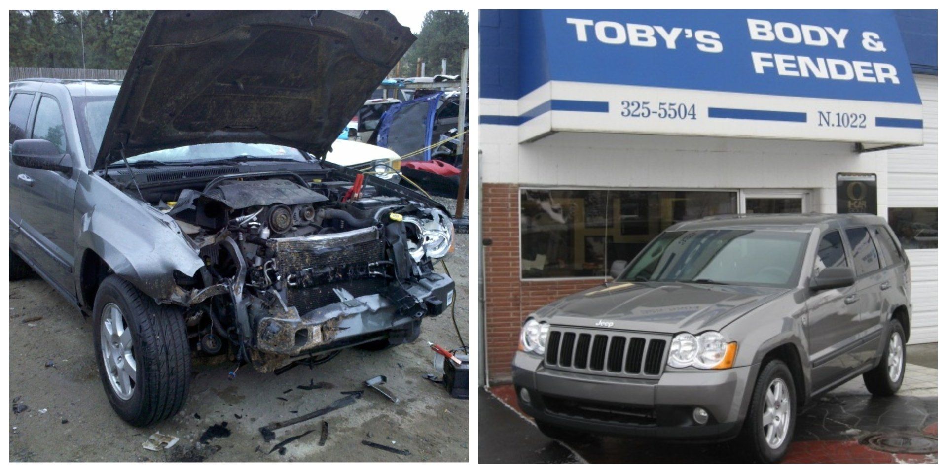 Auto Collision— Before and After Collision - Spokane, WA