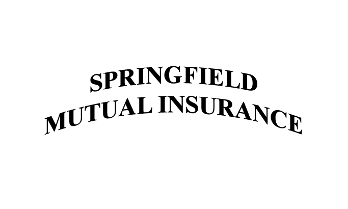 The logo for springfield mutual insurance is black and white.
