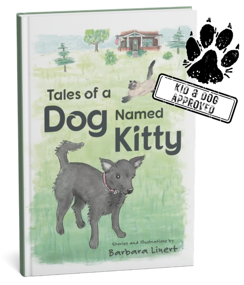 Tales of a Dog Named Kitty book cover with seal of approval