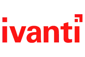 Logotipo rojo de Ivanti sobre fondo blanco