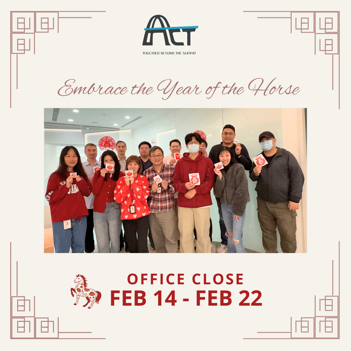 ACT POWER Announcement - Chinese New Year Office Close