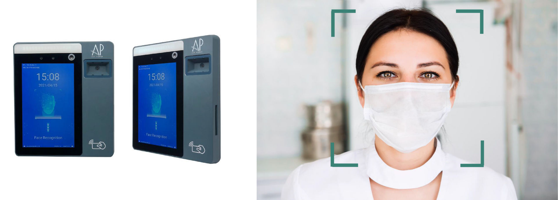 ACT POWER 99.7% Accurate Temperature, Mask & Facial Recognition Device for Pandemic Safety