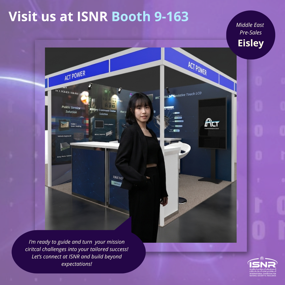 Meet Eisley at ISNR: Our Middle East Presales!