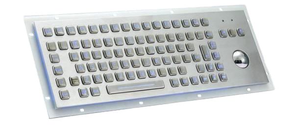 ACT POWER Stainless Steel & Aluminium Keyboard with Trackball and LED Backlight