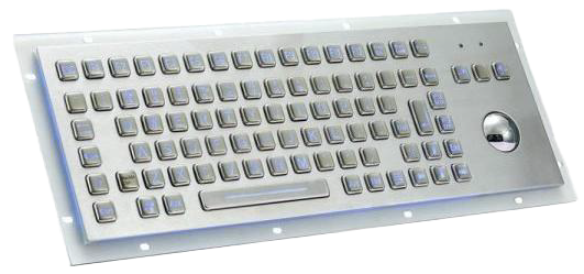 ACT POWER Stainless Steel & Aluminium Keyboard with Trackball and LED Backlight